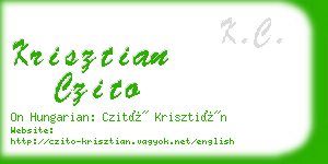 krisztian czito business card